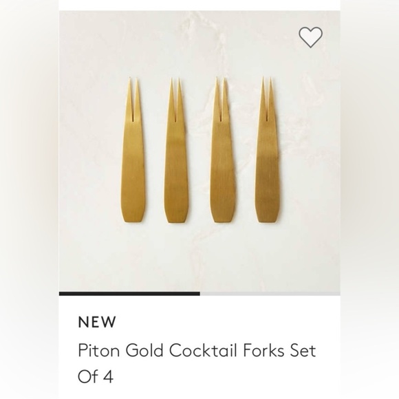 Cb2 piton gold cocktail forks set of 4 - Picture 9 of 14